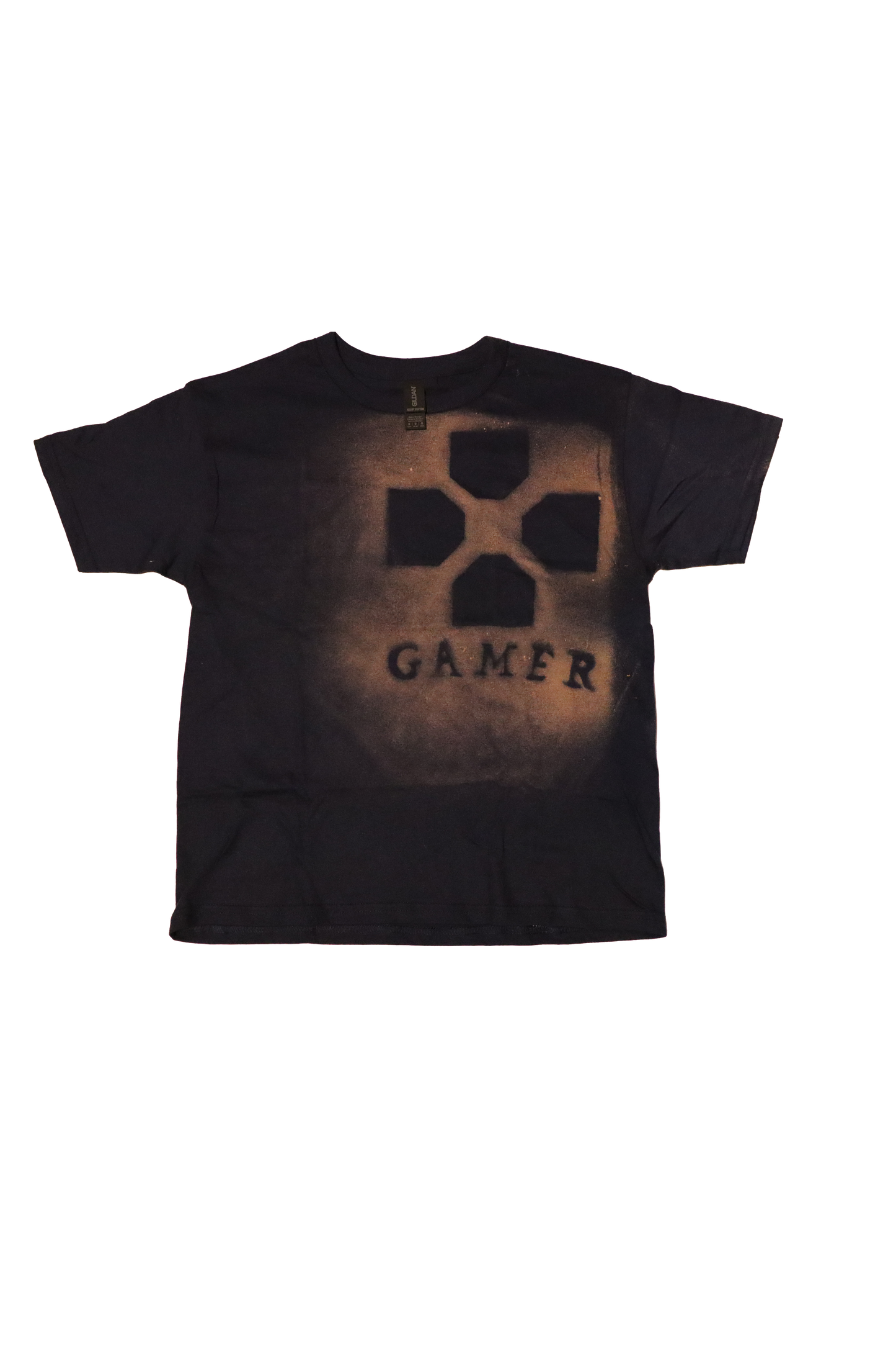 bleached navy blue gamer shirt